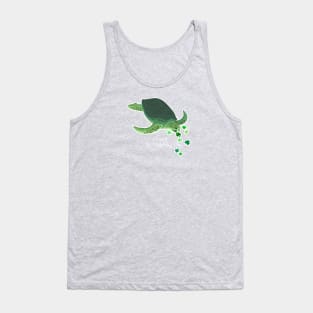 Sea Turtle with Shamrocks Tank Top